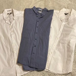 💙lot of 3💙 mens long sleeve Express button up shirts brand new condition